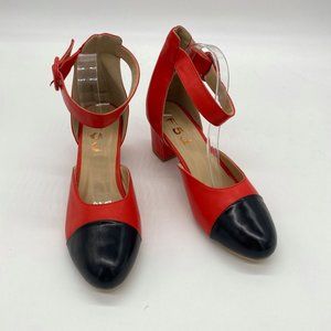 FSJ  Closed Round Toe Low Mid Block Heel Ankle St